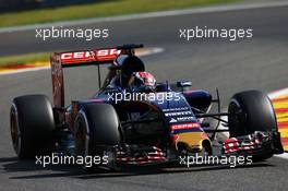 Max Verstappen (NLD) Scuderia Toro Rosso STR10. 21.08.2015. Formula 1 World Championship, Rd 11, Belgian Grand Prix, Spa Francorchamps, Belgium, Practice Day.