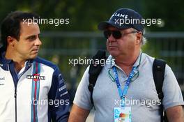(L to R): Felipe Massa (BRA) Williams with his father Luis Antonio Massa (BRA). 21.08.2015. Formula 1 World Championship, Rd 11, Belgian Grand Prix, Spa Francorchamps, Belgium, Practice Day.