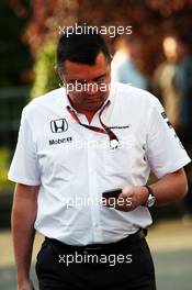 Eric Boullier (FRA) McLaren Racing Director. 21.08.2015. Formula 1 World Championship, Rd 11, Belgian Grand Prix, Spa Francorchamps, Belgium, Practice Day.