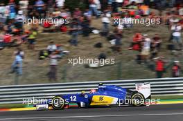 Felipe Nasr (BRA) Sauber C34. 21.08.2015. Formula 1 World Championship, Rd 11, Belgian Grand Prix, Spa Francorchamps, Belgium, Practice Day.
