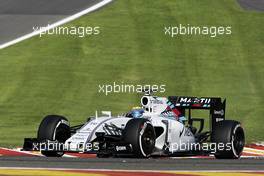 Felipe Massa (BRA) Williams FW37 sends sparks flying. 21.08.2015. Formula 1 World Championship, Rd 11, Belgian Grand Prix, Spa Francorchamps, Belgium, Practice Day.