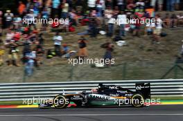 Nico Hulkenberg (GER) Sahara Force India F1 VJM08. 21.08.2015. Formula 1 World Championship, Rd 11, Belgian Grand Prix, Spa Francorchamps, Belgium, Practice Day.