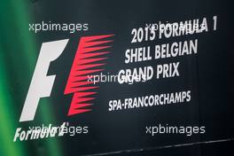 2015 Shell Belgian Grand Prix logo. 21.08.2015. Formula 1 World Championship, Rd 11, Belgian Grand Prix, Spa Francorchamps, Belgium, Practice Day.