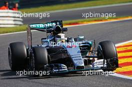 Lewis Hamilton (GBR) Mercedes AMG F1 W06. 21.08.2015. Formula 1 World Championship, Rd 11, Belgian Grand Prix, Spa Francorchamps, Belgium, Practice Day.