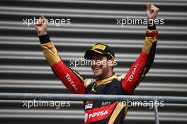 3rd place Romain Grosjean (FRA) Lotus F1 E23. 23.08.2015. Formula 1 World Championship, Rd 13, Belgian Grand Prix, Spa Francorchamps, Belgium, Race Day.