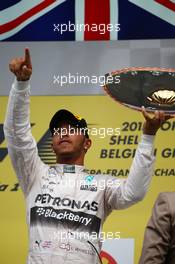 1st place Lewis Hamilton (GBR) Mercedes AMG F1 W06. 23.08.2015. Formula 1 World Championship, Rd 13, Belgian Grand Prix, Spa Francorchamps, Belgium, Race Day.