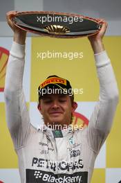 2nd place Nico Rosberg (GER) Mercedes AMG F1 W06. 23.08.2015. Formula 1 World Championship, Rd 13, Belgian Grand Prix, Spa Francorchamps, Belgium, Race Day.