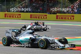 Lewis Hamilton (GBR) Mercedes AMG F1 W06. 23.08.2015. Formula 1 World Championship, Rd 13, Belgian Grand Prix, Spa Francorchamps, Belgium, Race Day.