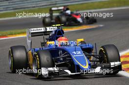 Felipe Nasr (BRA) Sauber C34. 23.08.2015. Formula 1 World Championship, Rd 13, Belgian Grand Prix, Spa Francorchamps, Belgium, Race Day.