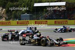 Pastor Maldonado (VEN) Lotus F1 E23. 23.08.2015. Formula 1 World Championship, Rd 13, Belgian Grand Prix, Spa Francorchamps, Belgium, Race Day.