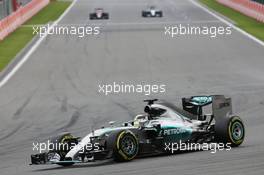 Lewis Hamilton (GBR) Mercedes AMG F1 W06. 23.08.2015. Formula 1 World Championship, Rd 13, Belgian Grand Prix, Spa Francorchamps, Belgium, Race Day.