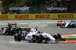 Valtteri Bottas (FIN) Williams FW37. 23.08.2015. Formula 1 World Championship, Rd 13, Belgian Grand Prix, Spa Francorchamps, Belgium, Race Day.