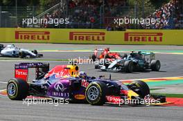 Daniel Ricciardo (AUS) Red Bull Racing RB11. 23.08.2015. Formula 1 World Championship, Rd 13, Belgian Grand Prix, Spa Francorchamps, Belgium, Race Day.