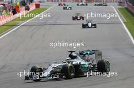 Lewis Hamilton (GBR) Mercedes AMG F1 W06. 23.08.2015. Formula 1 World Championship, Rd 13, Belgian Grand Prix, Spa Francorchamps, Belgium, Race Day.