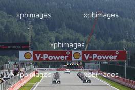 The first start is aborted. 23.08.2015. Formula 1 World Championship, Rd 13, Belgian Grand Prix, Spa Francorchamps, Belgium, Race Day.
