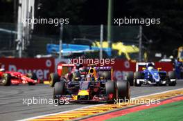 Daniil Kvyat (RUS) Red Bull Racing RB11. 23.08.2015. Formula 1 World Championship, Rd 13, Belgian Grand Prix, Spa Francorchamps, Belgium, Race Day.