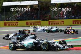 Lewis Hamilton (GBR) Mercedes AMG F1 W06. 23.08.2015. Formula 1 World Championship, Rd 13, Belgian Grand Prix, Spa Francorchamps, Belgium, Race Day.