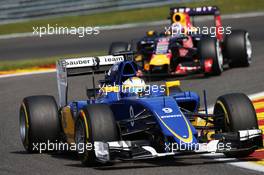 Marcus Ericsson (SWE) Sauber C34. 23.08.2015. Formula 1 World Championship, Rd 13, Belgian Grand Prix, Spa Francorchamps, Belgium, Race Day.