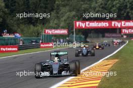 Lewis Hamilton (GBR) Mercedes AMG F1 W06. 23.08.2015. Formula 1 World Championship, Rd 13, Belgian Grand Prix, Spa Francorchamps, Belgium, Race Day.