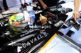 Sergio Perez (MEX) Sahara Force India F1 VJM08. 22.08.2015. Formula 1 World Championship, Rd 11, Belgian Grand Prix, Spa Francorchamps, Belgium, Qualifying Day.