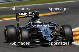 Sergio Perez (MEX) Sahara Force India F1 VJM08. 22.08.2015. Formula 1 World Championship, Rd 11, Belgian Grand Prix, Spa Francorchamps, Belgium, Qualifying Day.