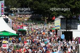Fans at Eau Rouge 22.08.2015. Formula 1 World Championship, Rd 11, Belgian Grand Prix, Spa Francorchamps, Belgium, Qualifying Day.