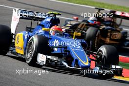 Felipe Nasr (BRA), Sauber F1 Team  22.08.2015. Formula 1 World Championship, Rd 11, Belgian Grand Prix, Spa Francorchamps, Belgium, Qualifying Day.