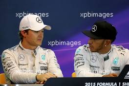 Nico Rosberg (GER), Mercedes AMG F1 Team and Lewis Hamilton (GBR), Mercedes AMG F1 Team  22.08.2015. Formula 1 World Championship, Rd 11, Belgian Grand Prix, Spa Francorchamps, Belgium, Qualifying Day.
