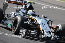 Sergio Perez (MEX), Sahara Force India  22.08.2015. Formula 1 World Championship, Rd 11, Belgian Grand Prix, Spa Francorchamps, Belgium, Qualifying Day.