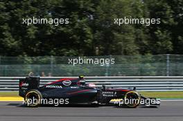 Jenson Button (GBR) McLaren MP4-30. 22.08.2015. Formula 1 World Championship, Rd 11, Belgian Grand Prix, Spa Francorchamps, Belgium, Qualifying Day.