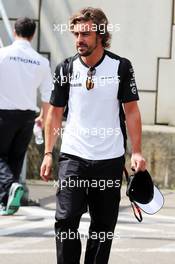 Fernando Alonso (ESP) McLaren. 20.08.2015. Formula 1 World Championship, Rd 11, Belgian Grand Prix, Spa Francorchamps, Belgium, Preparation Day.