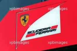 Scuderia Ferrari logo 20.08.2015. Formula 1 World Championship, Rd 11, Belgian Grand Prix, Spa Francorchamps, Belgium, Preparation Day.
