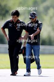 Sergio Perez (MEX), Sahara Force India  20.08.2015. Formula 1 World Championship, Rd 11, Belgian Grand Prix, Spa Francorchamps, Belgium, Preparation Day.