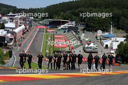Lotus F1 Team track walk 20.08.2015. Formula 1 World Championship, Rd 11, Belgian Grand Prix, Spa Francorchamps, Belgium, Preparation Day.