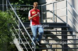 Sebastian Vettel (GER) Ferrari. 20.08.2015. Formula 1 World Championship, Rd 11, Belgian Grand Prix, Spa Francorchamps, Belgium, Preparation Day.