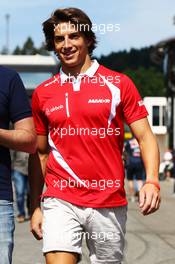 Roberto Merhi (ESP) Manor Marussia F1 Team. 20.08.2015. Formula 1 World Championship, Rd 11, Belgian Grand Prix, Spa Francorchamps, Belgium, Preparation Day.