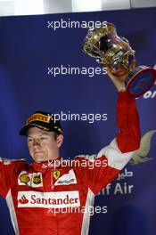 2nd place Kimi Raikkonen (FIN) Ferrari. 19.04.2015. Formula 1 World Championship, Rd 4, Bahrain Grand Prix, Sakhir, Bahrain, Race Day.