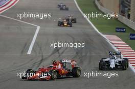 Kimi Raikkonen (FIN) Ferrari SF15-T. 19.04.2015. Formula 1 World Championship, Rd 4, Bahrain Grand Prix, Sakhir, Bahrain, Race Day.