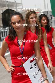 Paddock club girls. 18.04.2015. Formula 1 World Championship, Rd 4, Bahrain Grand Prix, Sakhir, Bahrain, Qualifying Day.