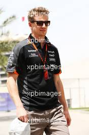 Nico Hulkenberg (GER) Sahara Force India F1. 18.04.2015. Formula 1 World Championship, Rd 4, Bahrain Grand Prix, Sakhir, Bahrain, Qualifying Day.