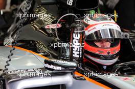 Nico Hulkenberg (GER) Sahara Force India F1 VJM08. 18.04.2015. Formula 1 World Championship, Rd 4, Bahrain Grand Prix, Sakhir, Bahrain, Qualifying Day.