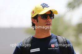 Felipe Nasr (BRA) Sauber F1 Team. 16.04.2015. Formula 1 World Championship, Rd 4, Bahrain Grand Prix, Sakhir, Bahrain, Preparation Day.