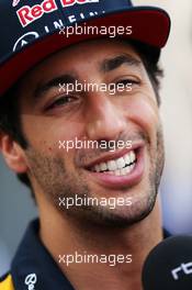 Daniel Ricciardo (AUS) Red Bull Racing. 16.04.2015. Formula 1 World Championship, Rd 4, Bahrain Grand Prix, Sakhir, Bahrain, Preparation Day.