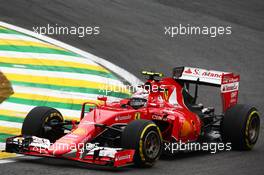 Kimi Raikkonen (FIN) Ferrari SF15-T. 13.11.2015. Formula 1 World Championship, Rd 18, Brazilian Grand Prix, Sao Paulo, Brazil, Practice Day.