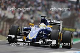 Marcus Ericsson (SWE) Sauber C34. 13.11.2015. Formula 1 World Championship, Rd 18, Brazilian Grand Prix, Sao Paulo, Brazil, Practice Day.