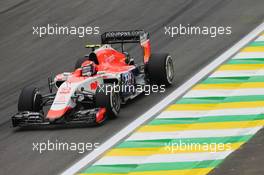 Alexander Rossi (USA) Manor Marussia F1 Team. 13.11.2015. Formula 1 World Championship, Rd 18, Brazilian Grand Prix, Sao Paulo, Brazil, Practice Day.