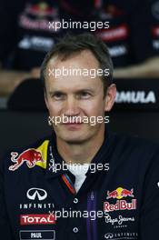 Paul Monaghan (GBR) Red Bull Racing Chief Engineer in the FIA Press Conference. 13.11.2015. Formula 1 World Championship, Rd 18, Brazilian Grand Prix, Sao Paulo, Brazil, Practice Day.