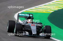 Lewis Hamilton (GBR) Mercedes AMG F1 W06. 13.11.2015. Formula 1 World Championship, Rd 18, Brazilian Grand Prix, Sao Paulo, Brazil, Practice Day.