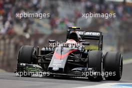 Jenson Button (GBR) McLaren MP4-30. 13.11.2015. Formula 1 World Championship, Rd 18, Brazilian Grand Prix, Sao Paulo, Brazil, Practice Day.