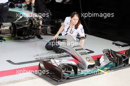 Mercedes AMG F1 W06 nosecone. 13.11.2015. Formula 1 World Championship, Rd 18, Brazilian Grand Prix, Sao Paulo, Brazil, Practice Day.